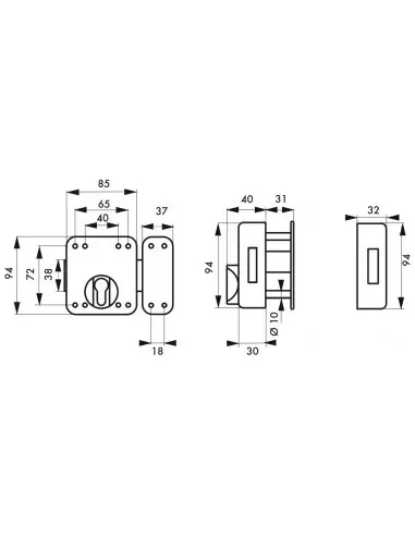 Boîtier rafale cylindre profilé époxy blanc Boîtier rafale cylindre profilé époxy blanc