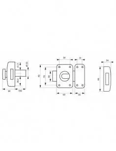 Capital à bouton et cylindre 100 mm 2