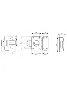 Capital à bouton et cylindre 30 mm 2