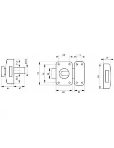 Capital à bouton et cylindre 40 mm 2