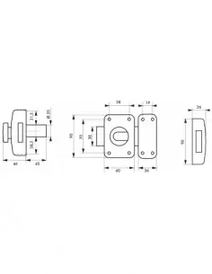 Capital à bouton et cylindre 45 mm 2