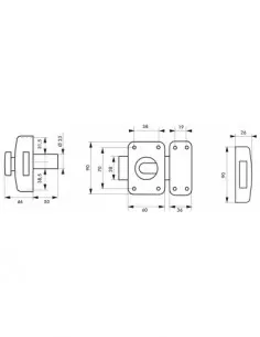 Capital à bouton et cylindre 50 mm 2