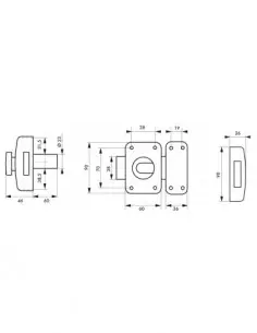 Capital à bouton et cylindre 60 mm 2