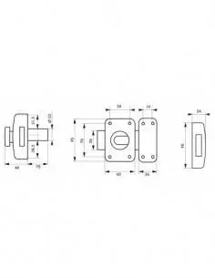 Capital à bouton et cylindre 70 mm 2