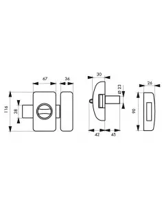 Universel 5 goup. 45 mm bronze 3 clés 2