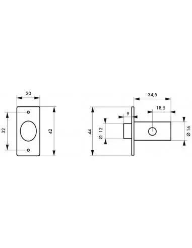 Verrou a larder avec clé entraîneur pour tous types de fenêtres bois Verrou a larder avec clé entraîneur pour tous types de fenêtres bois