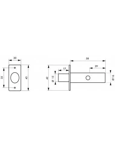 Verrou a larder avec clé entraîneur pour tous types de fenêtres bois pêne lon Verrou a larder avec clé entraîneur pour tous types de fenêtres bois pêne lon