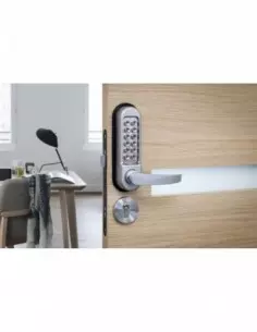 Serrure avec béquille double pour serrure à encastrer (non fournie) 2