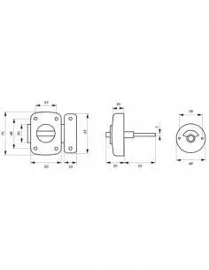 Alouette 50 mm epoxy bronze pour wc 2