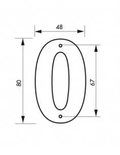 Chiffre 8" hauteur 51mm à visser"