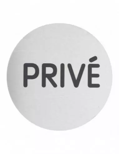 Disque signalétique Ø 80mm privé" avec adhésif"