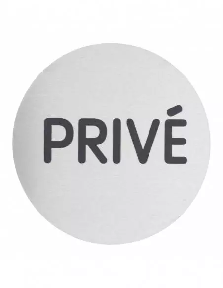 Disque signalétique Ø 80mm privé" avec adhésif"