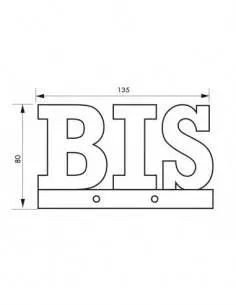 Lettres bis" hauteur 80mm noir à visser" 2