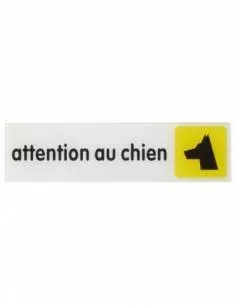 Plaque signalétique 170x45mm attention au chien" avec adhésif"