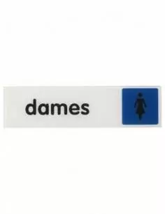 Plaque signalétique 170x45mm dames" avec adhésif"