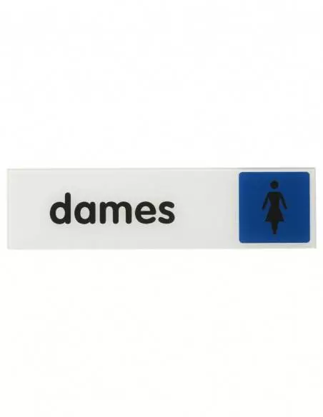 Plaque signalétique 170x45mm dames" avec adhésif"