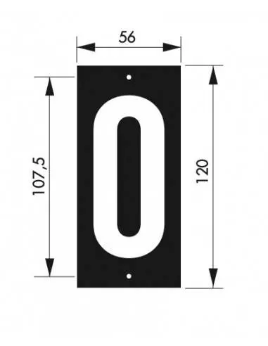 Plaque signalétique 56x130mm 0" à visser"