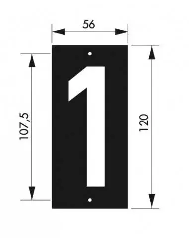 Plaque signalétique 56x130mm 1" à visser"