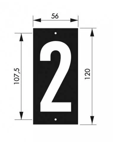 Plaque signalétique 56x130mm 2" à visser"