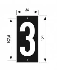 Plaque signalétique 56x130mm 3" à visser"