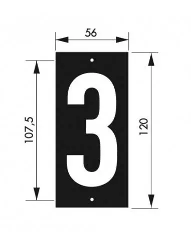 Plaque signalétique 56x130mm 3" à visser"