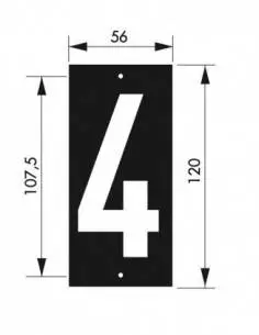 Plaque signalétique 56x130mm 4" à visser"