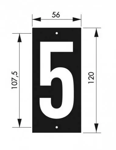 Plaque signalétique 56x130mm 5" à visser"