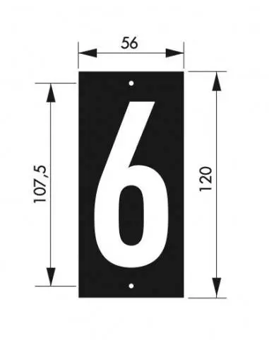 Plaque signalétique 56x130mm 6" à visser"