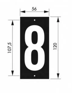 Plaque signalétique 56x130mm 8" à visser"