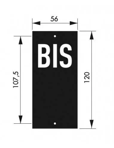 Plaque signalétique 56x130mm bis" à visser"