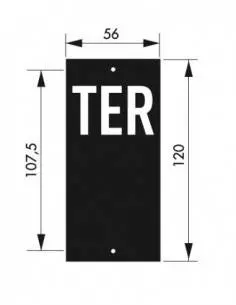 Plaque signalétique 56x130mm ter" à visser"