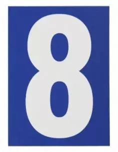 Plaque signalétique 65x90mm 8" avec adhésif"