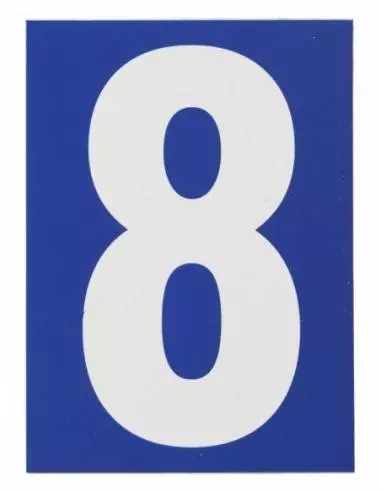 Plaque signalétique 65x90mm 8" avec adhésif"