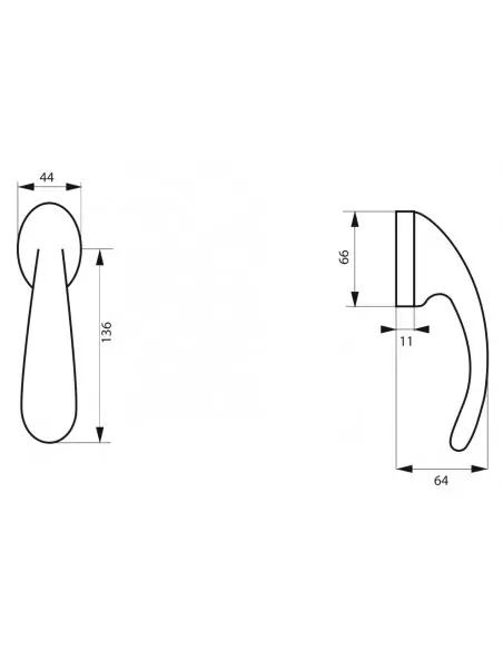 Béquille Gran Prix pour fenêtre, aluminium poli chromé - THIRARD