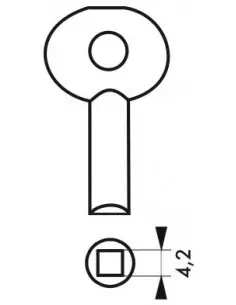 Clé pour cadenas carré 2