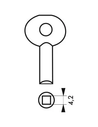 Clé pour cadenas carré Clé pour cadenas carré