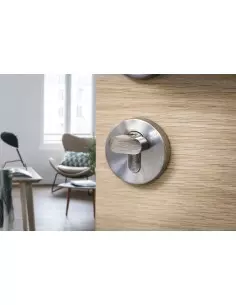 Cylindre à bouton 30 x 30 mm nickelé 3 clés 2