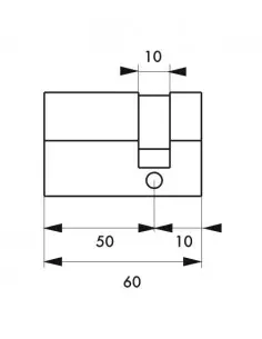 Cylindre profile eco 50 x 10 mm nickelé 2