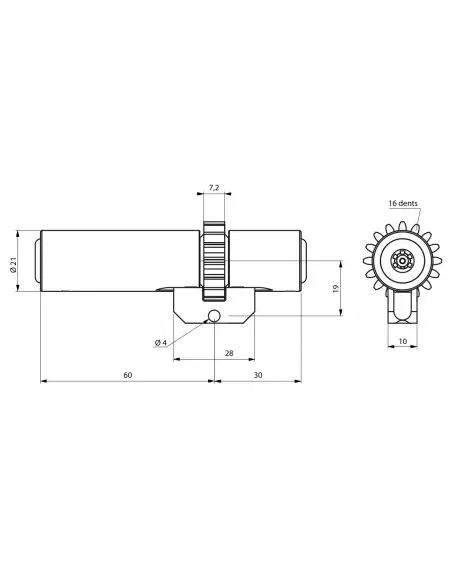 Adaptateur lap 30 x 60 mm