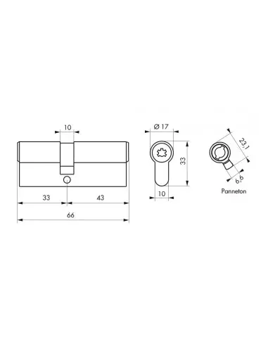 Cylindre cobra 2 33 x 43 mm Cylindre cobra 2 33 x 43 mm