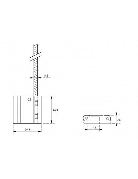 SCELLÉ MÉTALLIQUE 3X200MM - Sachet de 25 pcs