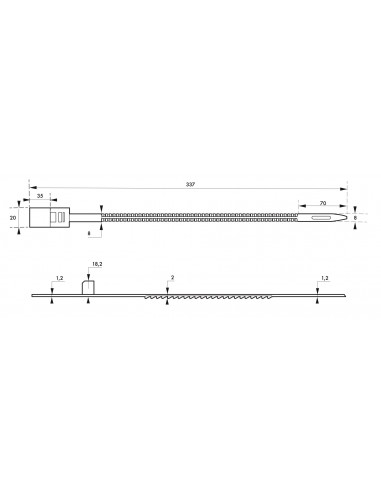 PLOMB PLASTIQUE 345MM - Sachet de 100 pcs PLOMB PLASTIQUE 345MM - Sachet de 100 pcs