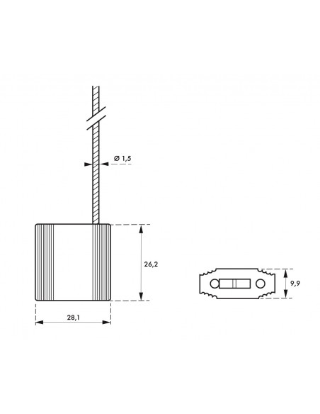 SCELLÉ MÉTALLIQUE 1,5X240MM - Sachet de 25 pcs