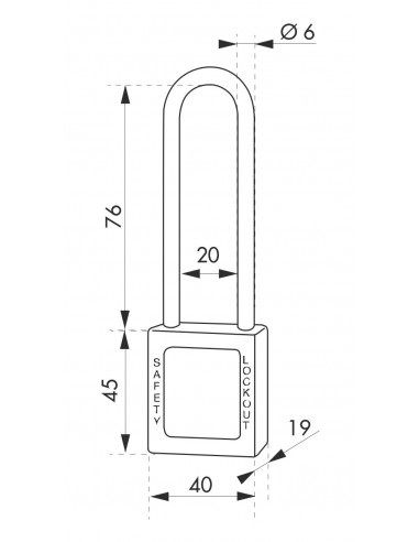 Cadenas de consignation 40 A76 Jaune MV A2 Cadenas de consignation 40 A76 Jaune MV A2