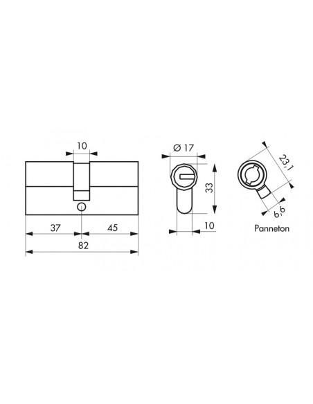 PROFILE CYL FEDERAL S - 35X45MM SN - 5 KEYS