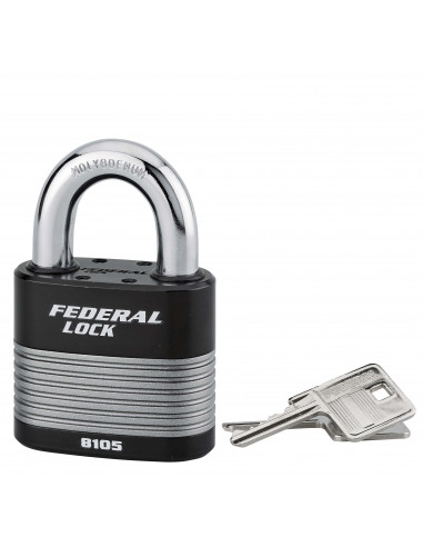 Cadenas à clé Fédéral Lock Protector, extérieur, acier, double verrouillage, 70mm, 2 clés - THIRARD Cadenas à clé Fédéral Lock Protector, extérieur, acier, double verrouillage, 70mm, 2 clés - THIRARD