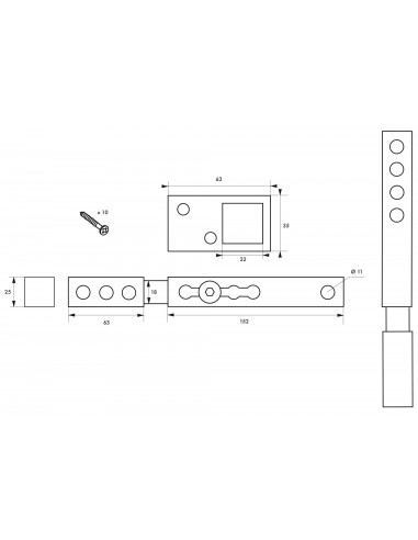 Verrou coulissant cadenassable pour portail, acier, noir - THIRARD Verrou coulissant cadenassable pour portail, acier, noir - THIRARD