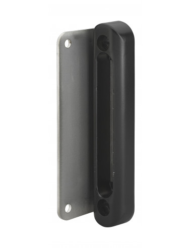 Gâche à visser pour serrure en applique pour portail, noir 9005 - THIRARD Gâche à visser pour serrure en applique pour portail, noir 9005 - THIRARD