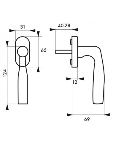 Béquille Shark pour fenêtre, chromé poli, 1 clé - THIRARD Béquille Shark pour fenêtre, chromé poli, 1 clé - THIRARD
