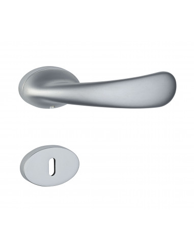 Paire de béquilles Gran prix pour porte, carré 7mm, argent - THIRARD Paire de béquilles Gran prix pour porte, carré 7mm, argent - THIRARD